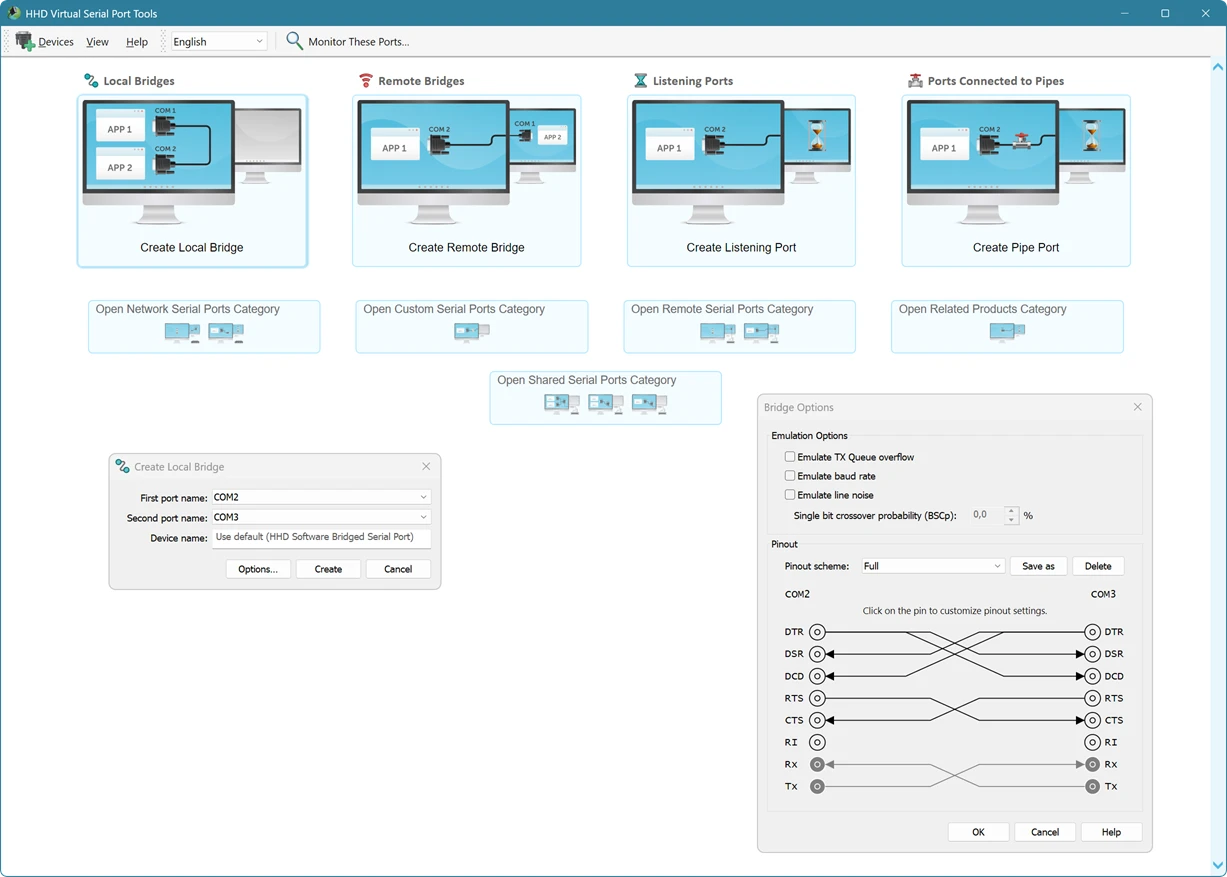 Virtual Serial Ports 界面截图